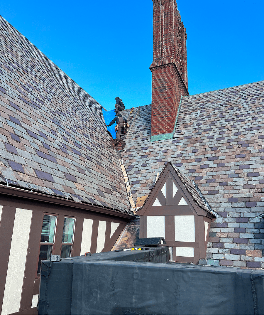 Slate Roof and Copper Valley Replacement Lake Forest Country Club